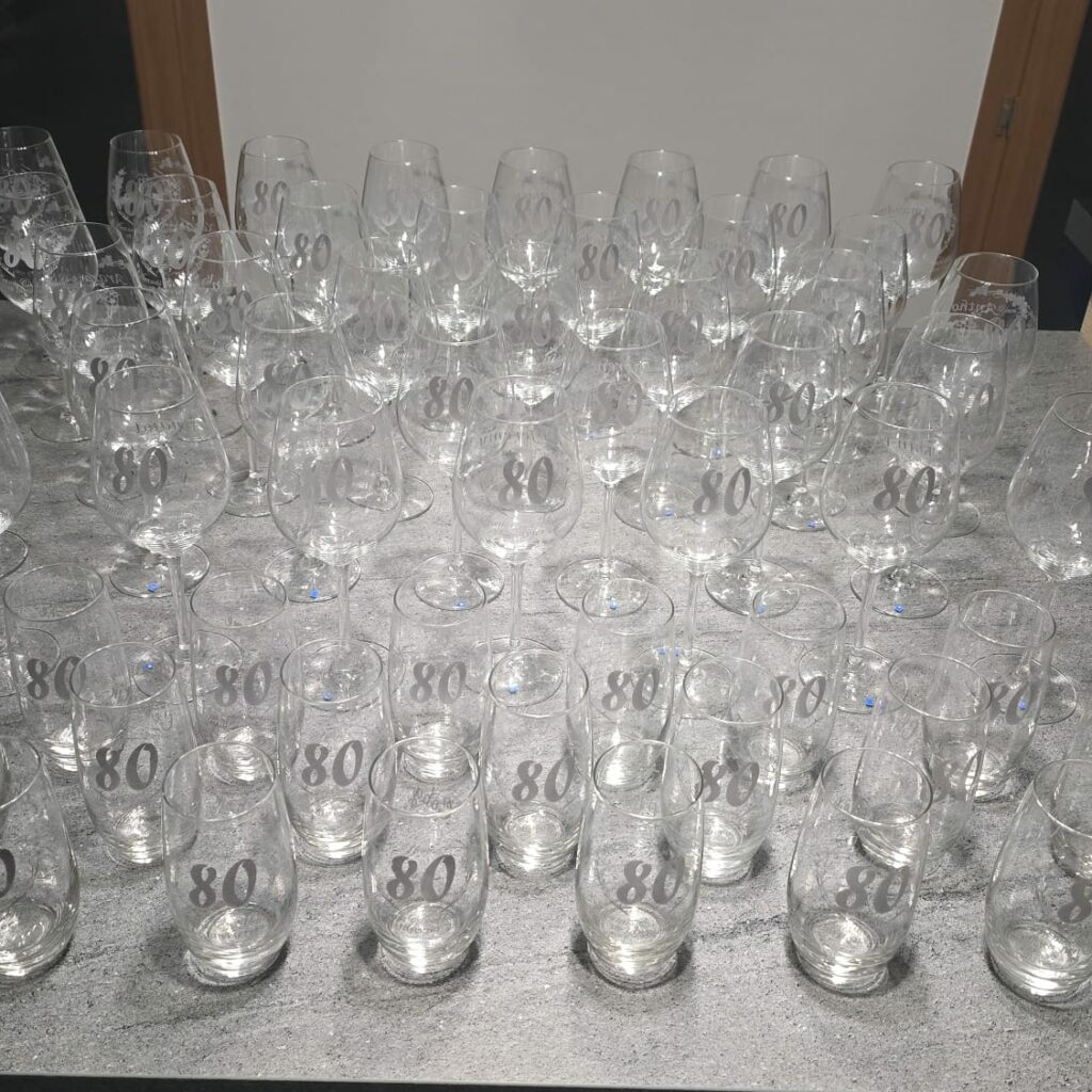 Série de verres nominatif